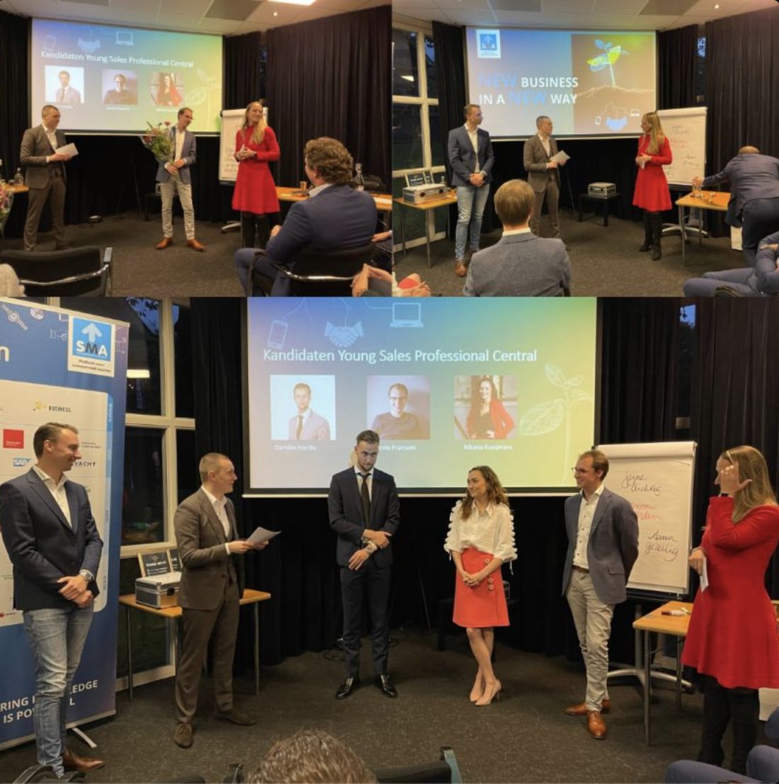 Kevin van Grondelle als juryvoorzitter van de Young Sales Professional Award van de SMA